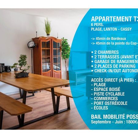 Nouveau ! Lanton Plage, 6 Voyageurs Kültér fotó